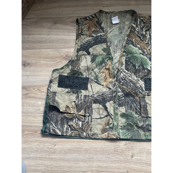 Vintage RealTree Bark Camo Duck Hunting Vest Bullet Pouch Sz L - Picture 3 of 12